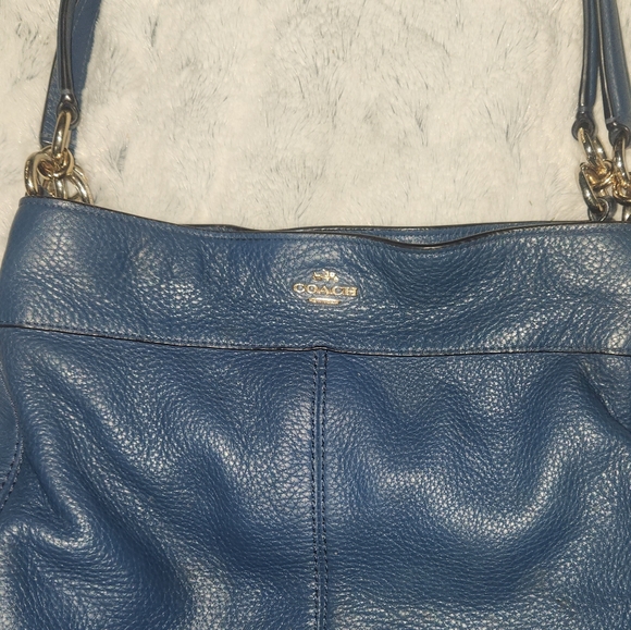 COACH Pebbled Leather Lexi Shoulder Bag - Medium/ Large - Picture 6 of 12